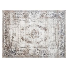 8x10 Boho Area Rug, Machine Washable Carpet For Living Room, Bedroom, Dining Room, Kitchen, Home Office, Brown
