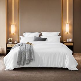 White & Pink Oversized Duvet Cover Set Includes 1 Duvet Cover & 2 Pillowcases. Premium Breathable Fabric, Hotel-grade Minimalist Design. Versatil (Option: White-K)